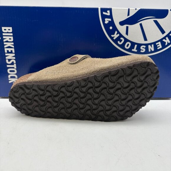 Birkenstock Boston Narrow | Wide Suede Leather Women Men Taupe Shoes - Picture 6 of 7